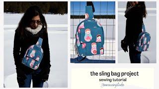 the sling crossbody bag project sewing tutorial & pattern by yoansewingstudio