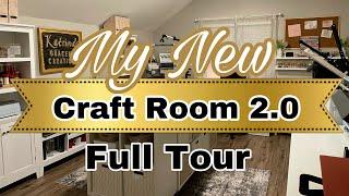 My New Craft Room 2.0 In My New Home!  Full Tour of My new Organized Space