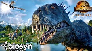 Biosyn sanctuary - Scorpios Rex in the valley, Jurassic world evolution