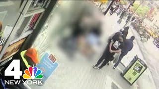 Surveillance video shows TOURIST STABBED in Hell's Kitchen | NBC New York