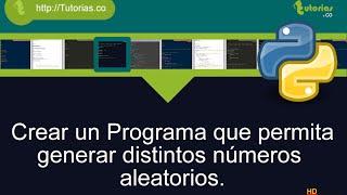 arrays -- python(generar numeros aleatorios)