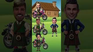 Who owns the Motorcycle? Speed vs Ronaldo vs Mr.Beast #shorts #cartoon #usa