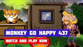 Monkey GO Happy: Stage 437 — Tiger King · Game · Walkthrough