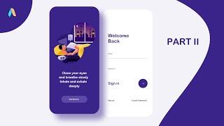 How to create Professional and Animated Login Signup Screen in kodular with aia file|UI/UX Part 2