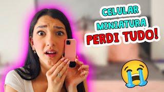 UM DIA INTEIRO USANDO UM IPHONE MINIATURA E PERDI TUDO !! | Luluca