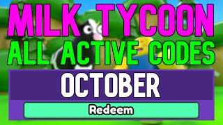 Milk Tycoon Codes October 2022 ROBLOX WORKING Milk Tycoon Codes