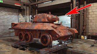 НАШЁЛ ВЗОРВАННЫЙ Т-34-76 НА ДНЕ БОЛОТА! ВОССТАНОВИЛ В МУЗЕЙ - TANK MECHANIC SIMULATOR