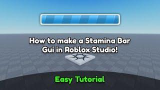  Stamina Bar Gui ● Roblox Studio | TUTORIAL 