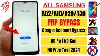 Samsung A02/A10/A20/A30 FRP Bypass Without PC 2024 Method | Google Account Bypass Without Free Tool