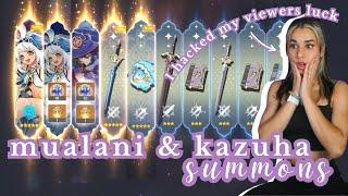 Stealing viewers luck for 5 EARLY 5*?  ⏐Mualani & Kazuha pulling session  