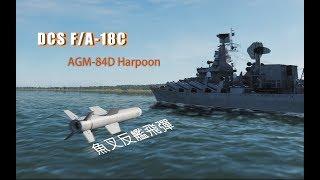 DCS F/A-18C大黃蜂戰機AGM-84D魚叉反艦飛彈