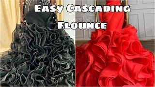 DIY EASY CASCADING FLOUNCE RUFFLES DRESS TUTORIAL | STEP BY STEP TUTORIAL