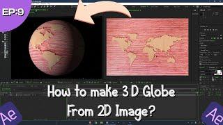 How to make Realistic 3D Earth from a 2D image in After Effects [TUTORIAL] #shorts