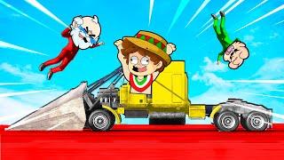 ¡NADIE ESCAPA del SUPER CAMION en GTA 5!  GTA ONLINE con SILVIOGAMER SOYDANY PANCRACIO y LINGAMES