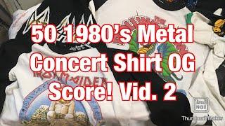 50! 1980's Heavy Metal, Punk & Classic Rock Concert Tour Shirts SCORE OG Vintage Video 2 of 2