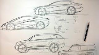 YouTube Live: A Sneak Peek Into Our Car Design Summer Boot Camp! Sketching Cars In Side View