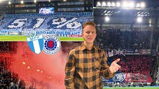 Chaos, Pyro, Friendship Tifo as Rangers Outclass Malmö | MALMÖ FF - RANGERS FC matchday experience