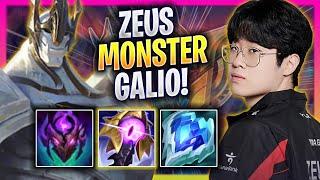 ZEUS IS A MONSTER WITH GALIO! - T1 Zeus Plays Galio TOP vs Garen! | Bootcamp 2024