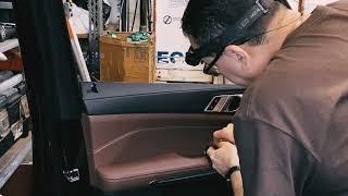 how to remove front door panel & how to remove window sweep on a 2023 BMW X5