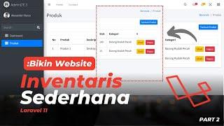 LARAVEL 11 UNTUK PEMULA - BIKIN APLIKASI INVENTARIS (CREATE, UPDATE, & DELETE PRODUK)