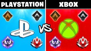 Xbox & PlayStation Players 1v1 at EVERY RANK... Who's better?