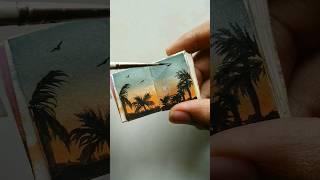 painting on tiny journal #art #shorts #youtubeshorts