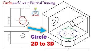 Drawing 03_02 Circles and Arcs in Pictorial Drawing