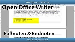 Fußnoten & Endnoten hinzufügen (Open Office Writer)