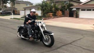 1950 Harley Davidson FL Panhead Startup and Ride