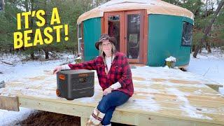 I powered my YURT & built a WOODSHED! Jackery Solar Generator 3000 Pro Kit REVIEW