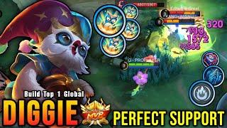 Super Annoying!! Perfect Support Diggie MVP Plays!! - Build Top 1 Global Diggie ~ MLBB