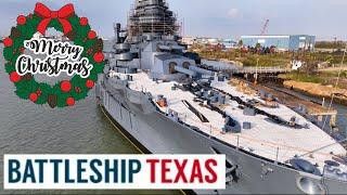 USS Texas Battleship: Stunning Drone Footage & Christmas Restoration Update