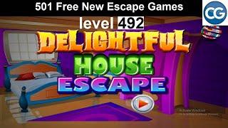 [Walkthrough] 501 Free New Escape Games level 492 - Delightful house escape - Complete Game