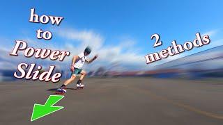 how to Power Slide on inline skates - how to slide to a stop