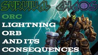 SURVIVAL CHAOS | ORC THUNDER SHOCK LIKE PIKACHU GUSH INTERVENES | Warcraft 3 Reforged