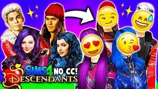 Creating Descendants with *NO CC* Challenge!! (Descendants 2 Sims 4 CAS)