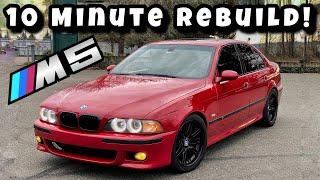 Rebuilding A Salvage Auction BMW M5 in 10 MINUTES! (Epic Rebuild)