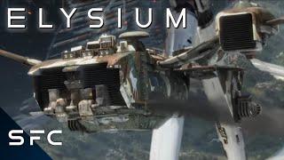 Elysium | Sci-Fi Movie | Full Crash Landing Scene | Matt Damon