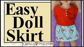 Free Doll Clothes Patterns: Basic 18 Inch Doll Skirt