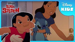 Stitch Settles Into His New Home | Lilo and Stitch | Disney Kids