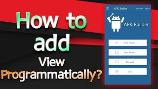 How to add View Programmatically? (Android JAVA)