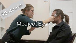 90 Minute Medical Exam Compilation - Real Person ASMR [No Middle ads]