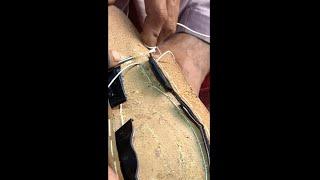 DIY leather projects| Leather stitching techniques | Asmr relax | Men shoes