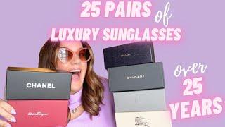 MY LUXURY SUNGLASSES COLLECTION - 25 PAIRS over 25 YEARS!  SOME ABSOLUTE SHOCKERS!!!