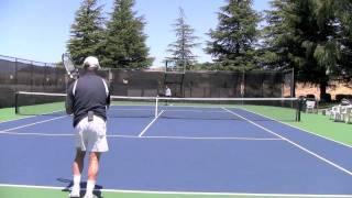 Tennis Forehand Slice Groundstroke Sets Up The Approach