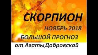 СКОРПИОН НОЯБРЬ 2018 БОЛЬШОЙ ПРОГНОЗ от АГАТЫ ДОБРОВСКОЙ