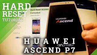 Hard Reset HUAWEI Ascend P7 - factory reset using settings