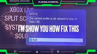 XBOX How to fix The current profile is not allowed play Xbox Live 2023