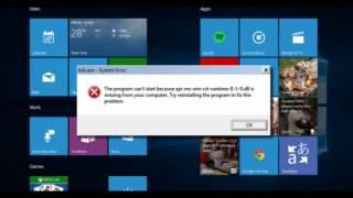 Fix Skype DLL Error - api-ms-win-crt-runtime-l1-1-0.dll missing skype error