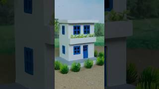 How to Build a Two-Story House Using Only Mini Bricks!  #vfuho #minihouse #diy #house